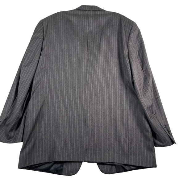 Daniel Cremieux Loro‎ Piana Mens Blazer 44R Black Striped 3 Button Wool Italy - Picture 3 of 15